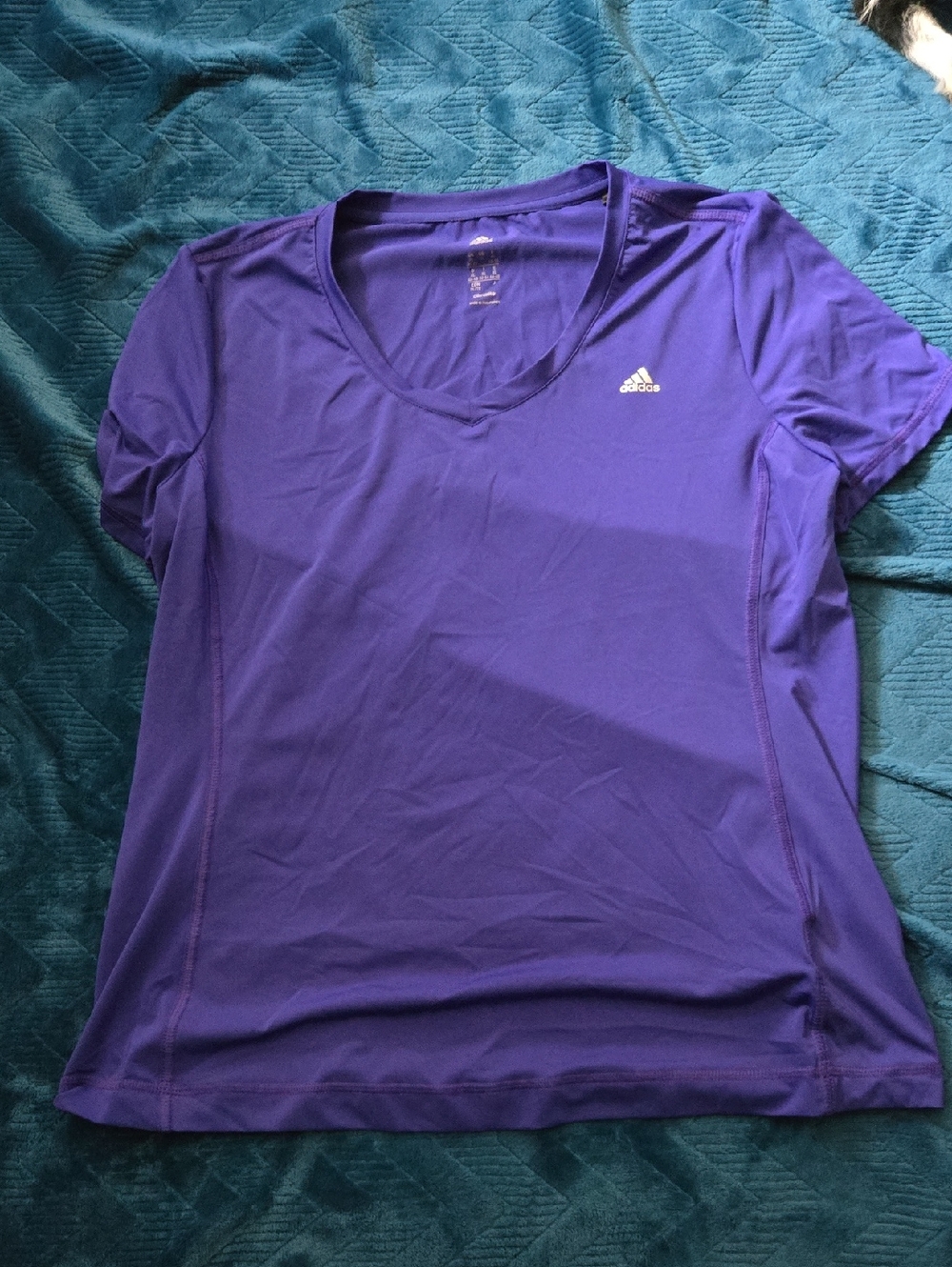 adidas Purple Short-Sleeve Performance Tee